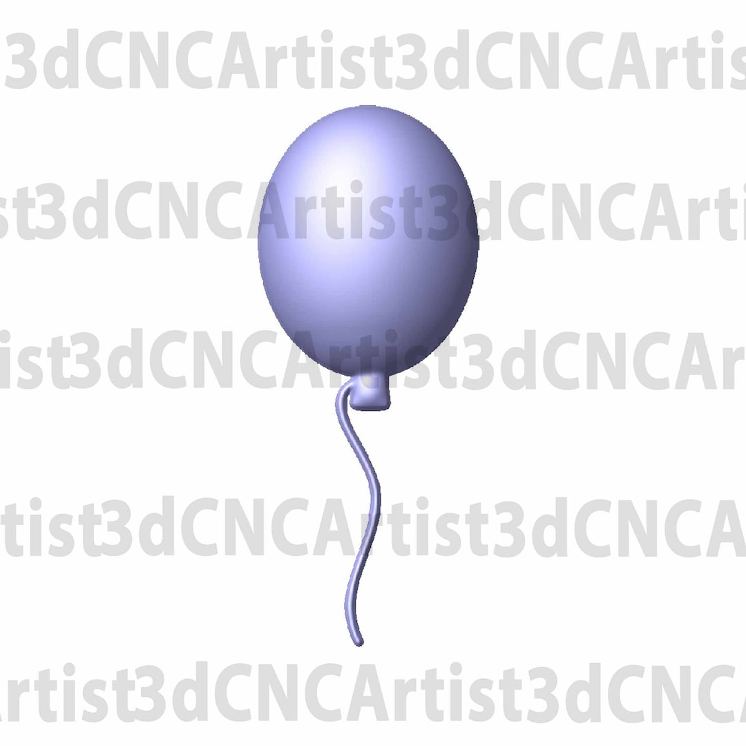Shape File Balloons Balloon STL File for 3d Printing, Laser, CNC Router - 3D Printable ...
