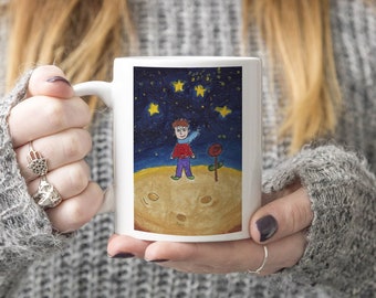 Little Prince Mug ~ Starry Night Sky Mug ~ Night Painting Coffee Mug ~