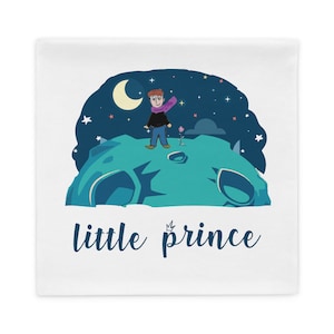 Funda de almohada de principito - Caja de almohadas lindos - Little Prince Quote - 18x18 Funda de almohada - 22x22 Funda de almohada