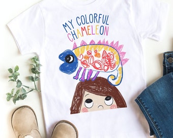 My colourful Chameleon – Amazing kids t-shirt