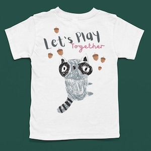 Let’s play together with raccoon shirts for kids