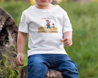 La camisa del niño del principito - Niños dibujo camisa - Principito y la rosa