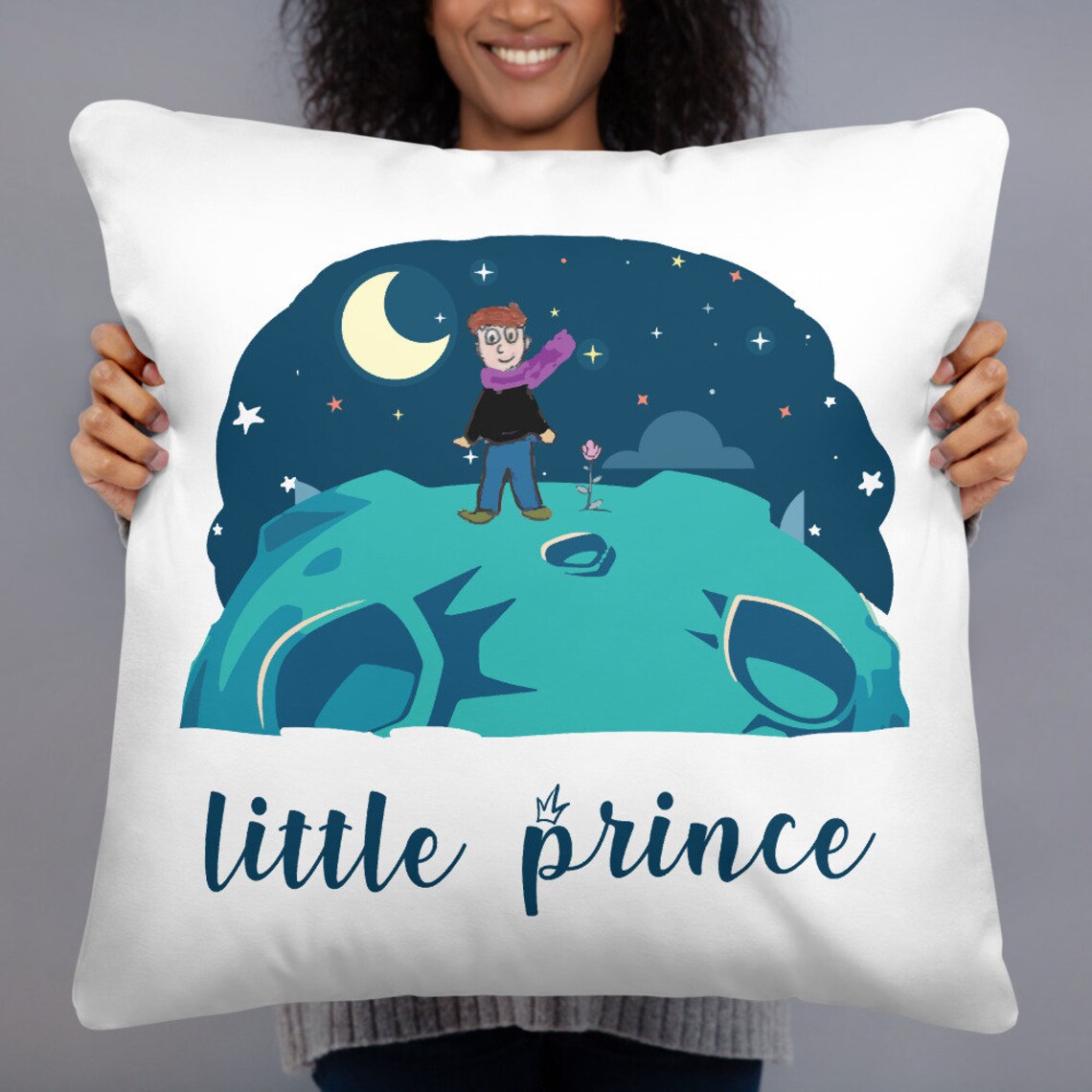 The Little Prince Throw Pillow Cute Throw Pillow Little Etsy UK