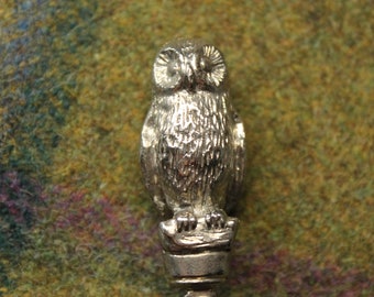 Silver Plated Owl Novelty Spoon 3D Finial WAPW Made In Great Britain