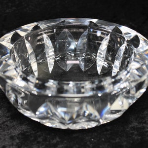 Orrefors Cut Crystal Glass Bowl Swedish Art Glass Sven Palmqvist 3756/5 5 Diameter Bowl Collectible Display Decor image 2