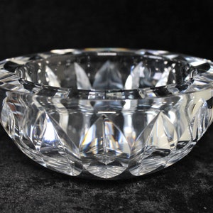 Orrefors Cut Crystal Glass Bowl Swedish Art Glass Sven Palmqvist 3756/5 5 Diameter Bowl Collectible Display Decor image 1