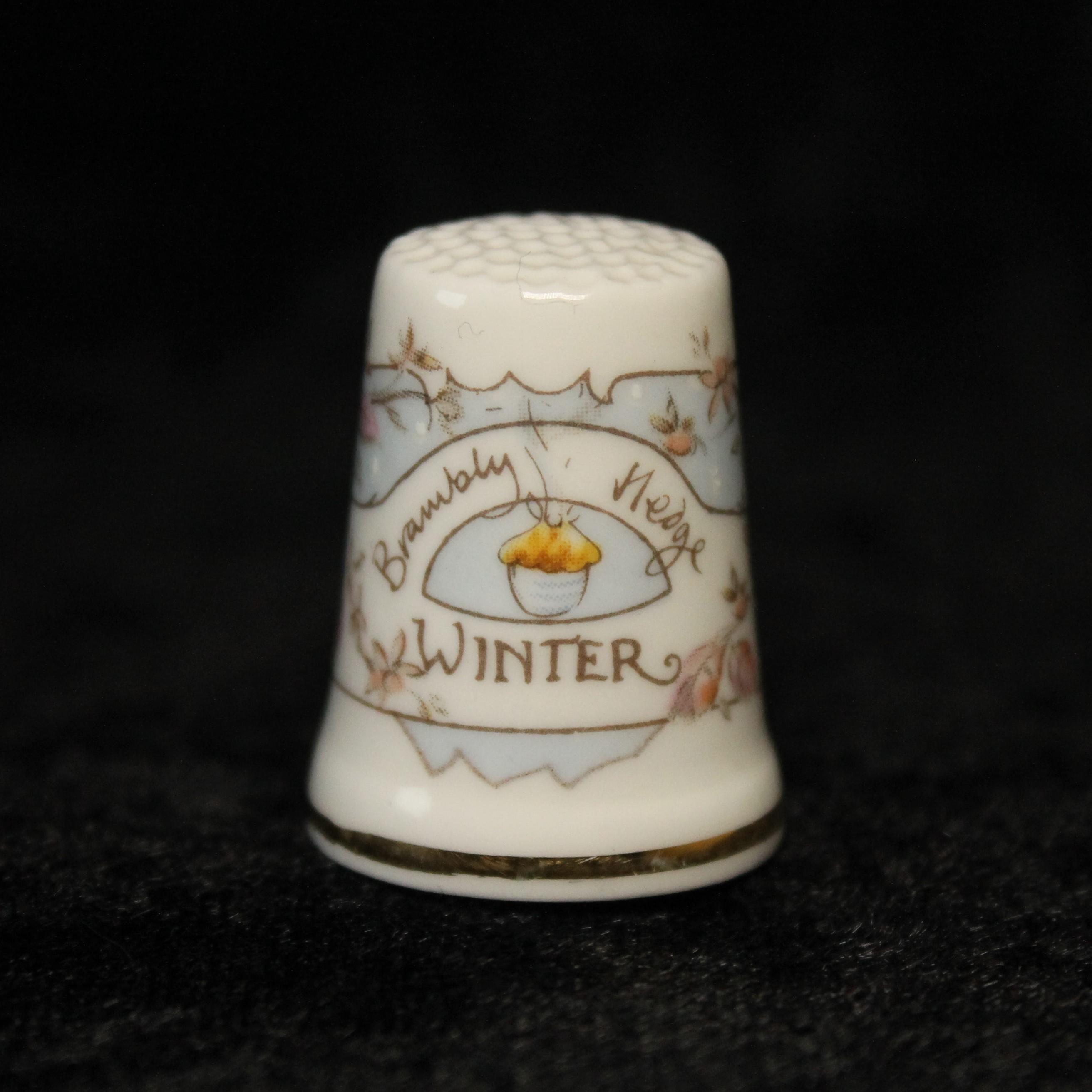 Brambly Hedge 'Winter' Royal Doulton Fine Bone China Thimble Vintage Cottagecore Rustic Cottage Decor Collectible