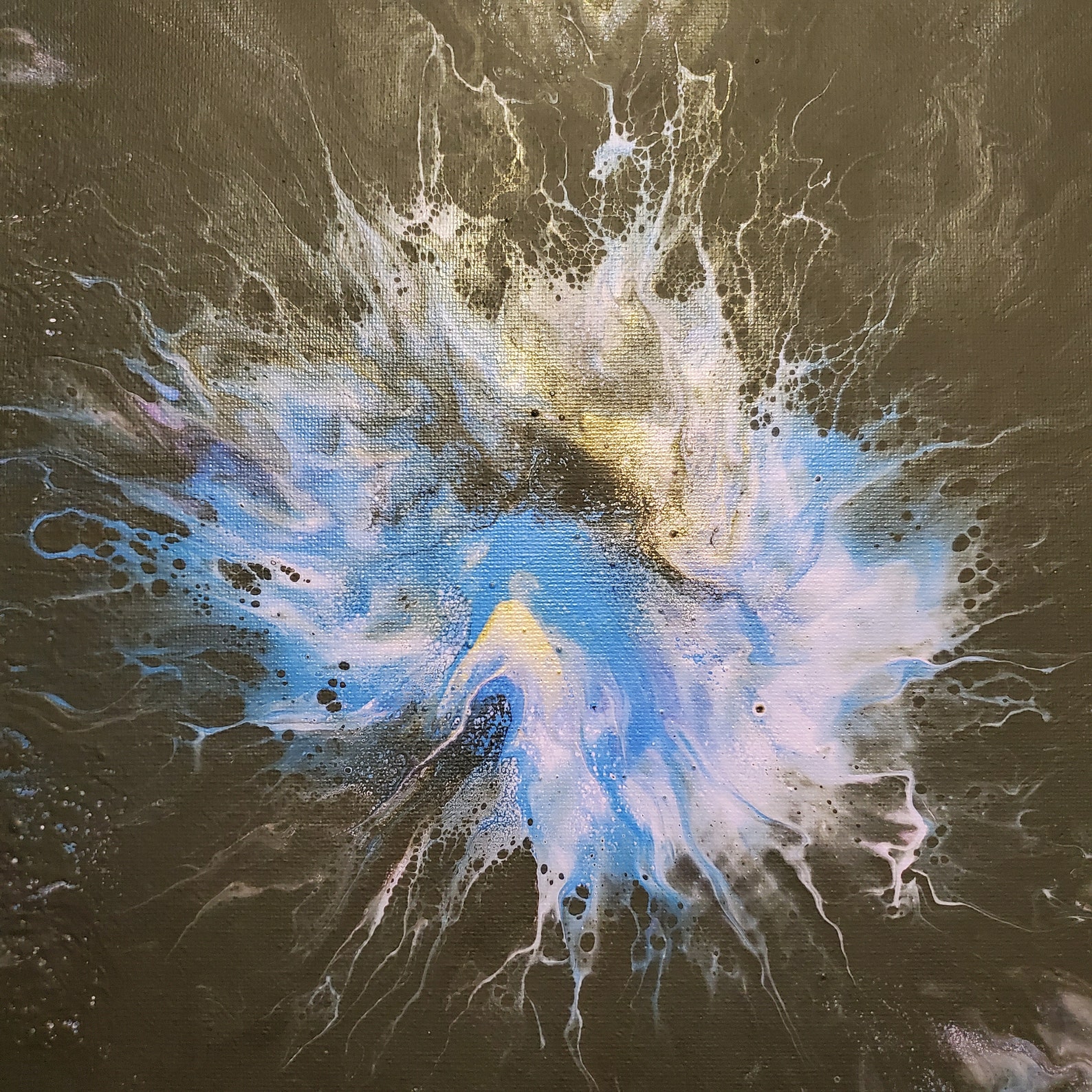 Fluide Art Stretched Canvas 14x14 Etsy