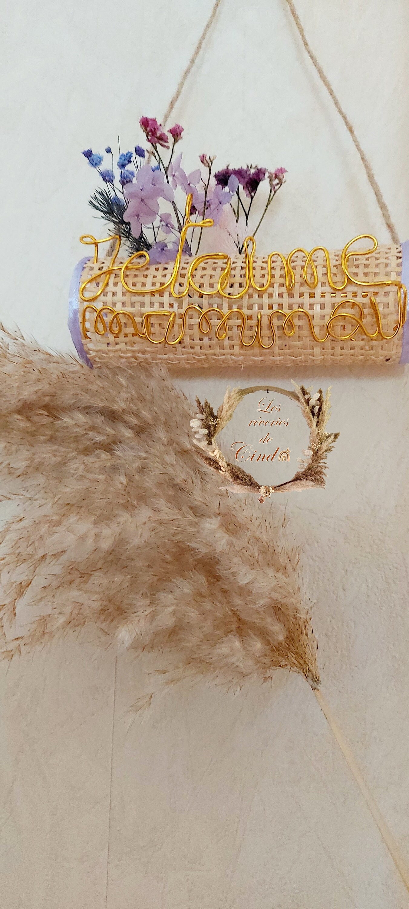 Suspension en Cannage Rouleau de Printemps Idées Cadeaux - Fêtes Des Mamies Décoration d'intérieur S