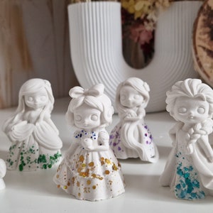 Figura de princesa de yeso - dibujos animados - infantil
