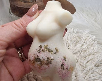 Bougie "Lien éternel" femme enceinte en relief à la cire de soja - Idées cadeaux - décoration d'intérieur - chambre - salon