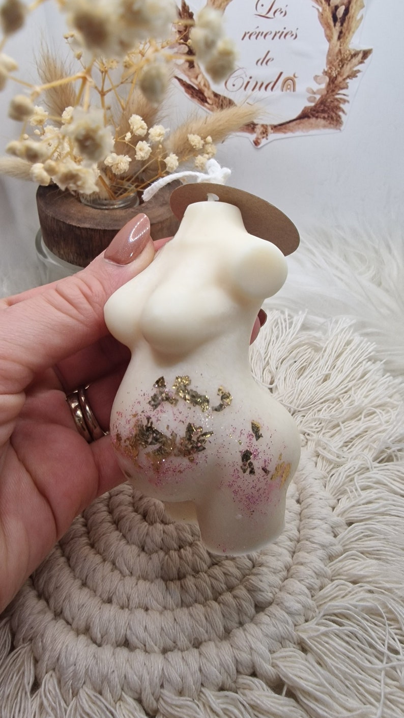 Bougie Lien éternel femme enceinte en relief à la cire de soja Idées cadeaux décoration d'intérieur chambre salon image 1