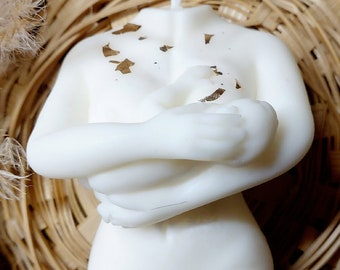 Candle "Duceur lactée" pregnant woman embossed with soy wax - Gift ideas - interior decoration - bedroom - living room