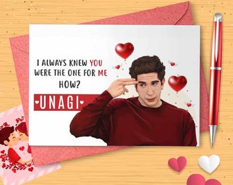 Funny Ross Valentines Card - Romantic Card, Cute Love Card, Funny Valentines Day, Greeting Card, Love Greeting, Funny Love  [00341]