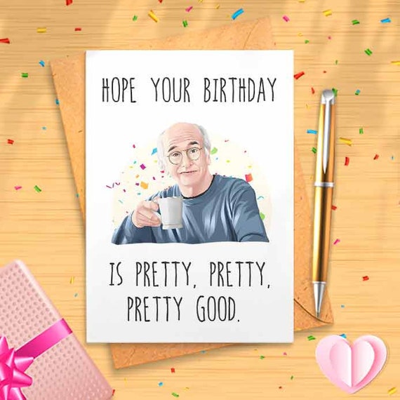 LARRY DAVID Birthday CARD | Etsy