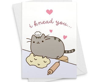 Cat Valentine Card Pun Valentine Funny Cat Card [01822]