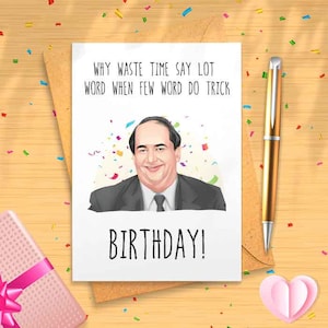 Funny Kevin Birthday Card - Why Waste Time Say Lot Word When Few Word Do Trick -  Funny Birthday Card, Funny Greetings Card [00015]