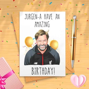 Funny Jurgen - Funny Birthday Sports Card, Merry Birthday, Birthday Humor, Funny Soccer Card, Football Card Set [00104]
