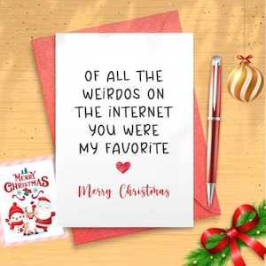 You are my favorite, Online Couple, Sweet Online Couple Card Online Dating Cardm Christmas Card [CR]