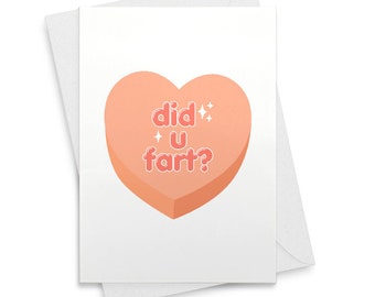 Funny Candy Heart Valentines Day Card Candy Heart Valentines Gift [01888]