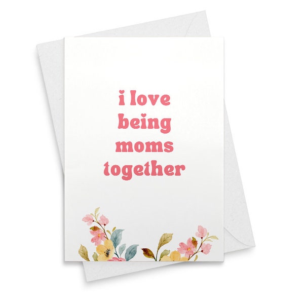 Two Moms LGBTQ Mother's Day Greeting Card [02116]