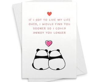 Funny Anniversary Card Valentine's Day Card Card for Wife Card for Husband [01793]