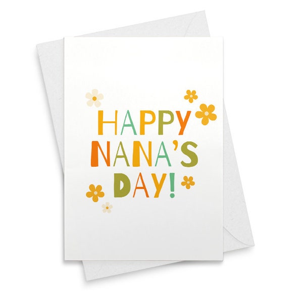 Happy Nana's Day Card. Nana’s Day Card. Card for Grandma. Mother's Day Card. Card for Nana. Grandma. Nana. Cute Nana. Grandparent . [02216]