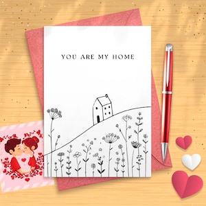Cute Anniversary Card - Romantic Love Card for Him or Her - Ideal for Valentine&#39;s Day, Anniversary, Sweet Couples Gift [03295]