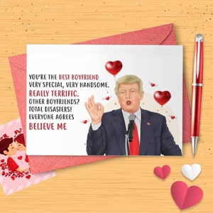 Funny Trump Valentine’s Card - Cute Romantic Greeting for Him Her, Husband Wife, Love Card, Funny Valentine’s Day Gift [N/A]