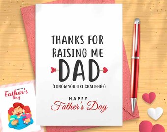 Funny Card For Dad, Card For Dad,  Card For Him, Father's Day Card, Funny Card For Him, Funny Father's Day, Gift For Dad [00941]