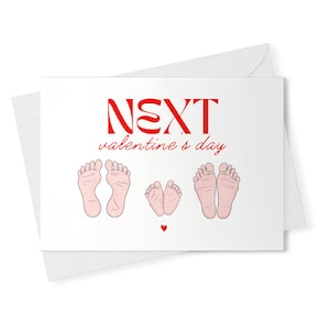 New Baby / Pregnant Wife Valentine's Day Card for Husband / Father to be - love heart [01677]