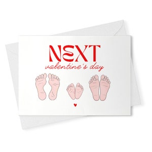 New Baby / Pregnant Wife Valentine's Day Card for Husband / Father to be - love heart [01877]