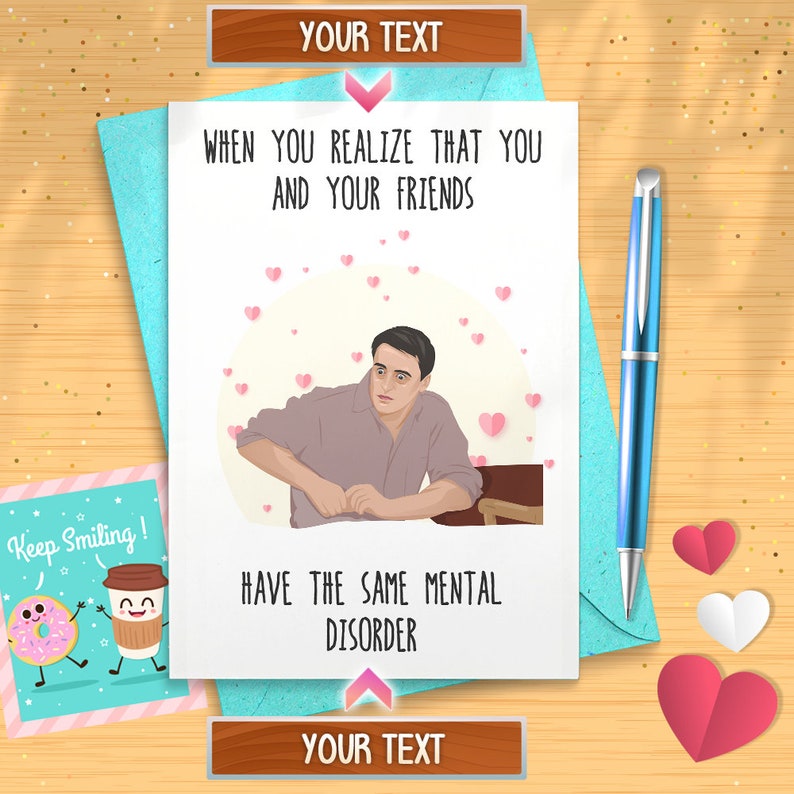 Personalized Gift Best Gift For Friends Matthew Leblanc Friends Show Meme Cute Surprised Joey Tribbiani Love Card Matt LeBlanc