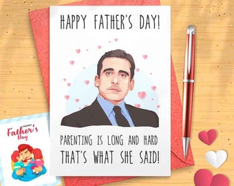 Funny Michael Father's Day Card - Office Father's Day Card, Funny Father's Day Card, Office Card