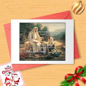 Funny Jesus Christmas Card, Funny Christmas Card, Funny Holidays Card, Jesus Christ, Merry Christmas, Christmas Humor, Funny Xmas [CR]