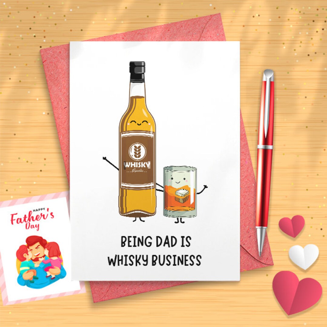 Whisky Father's Day Card, Card for Dad, Whiskey, Dad Birthday Card ...