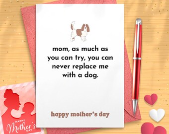 Funny Dog Mom Mother's Day Card For Grandmother, Snarky Mothers Day Greeting For Grandma, Witty Card For Mom [02866]