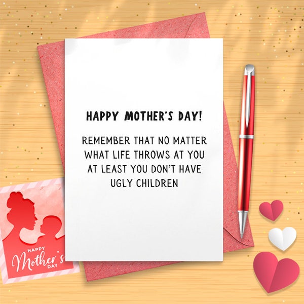 Funny Mothers Day Card, Ugly Child Card For Mom Funny Mothers Day Card, Ugly Child Card For Mom Funny Mothers Day Card [02815]