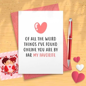 You are by far my favorite, Online Couple, Sweet Online Couple Card Online Dating Card [00346]