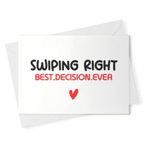 Funny Valentines Day Card - For Him - Naughty Valentines Day Card - Anniversary Card - Valentine Cards - Best Decision Ever [01908]
