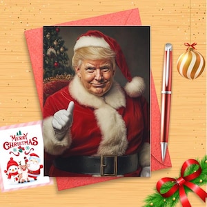 Funny Trump Christmas Card Funny Holiday Card Funny Christmas Gift for Best Friend, Boyfriend Girlfriend Mom Dad Christmas Card [CR]