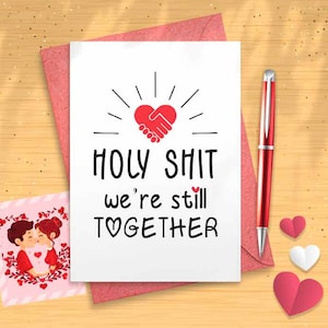Funny Anniversary Card for Husband Wife Girlfriend Boyfriend - Humor Gift for Couples, Inappropriate Adult Joke Card [00464]