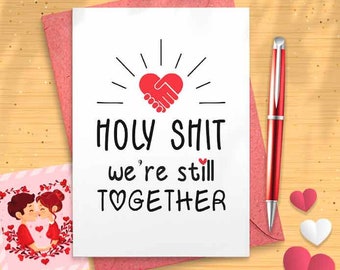 Funny Anniversary Card - For Husband Wife Girlfriend Boyfriend Humor Adult Couples Inappropriate [00464]