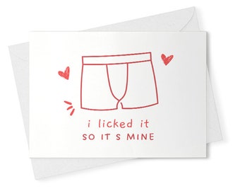 Funny Birthday Anniversary or Valentine's Day Card - Naughty Card for Husband or Boyfriend [01828]
