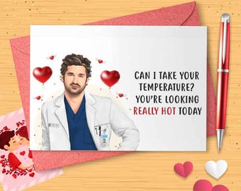 Funny Derek Valentines Card - Romantic Card, Cute Love Card, Funny Valentines Day, Greeting Card, Love Greeting, Funny Love  [00486]