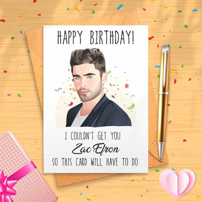 Funny Zac Birthday Card Funny Birthday Card Happy Birthday | Etsy