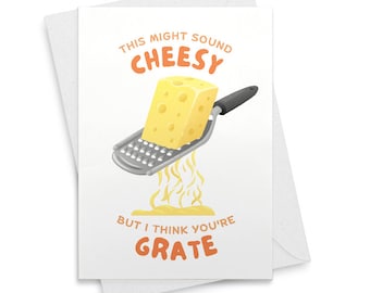 Cheesy Card Love Card Valentines Day Cards Valentines Day Card Pun Cards Funny Valentines Day Card Birthday Card Funny Birthday Card [01795]