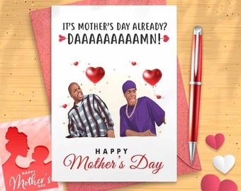 Funny Friday Mother's Day Card - 90s Pop Culture, Hip Hop, Cult Classic Movies, Funny Mother's Day, Personalised, Happy Mothers  [00494]