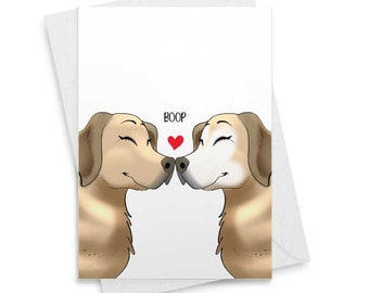 Cute Boop Valentine Card | Cards for Dog  lovers | Dog Greeting Card | Dog Galentine | Valentine card Dog Stationery | Stationary [02086]