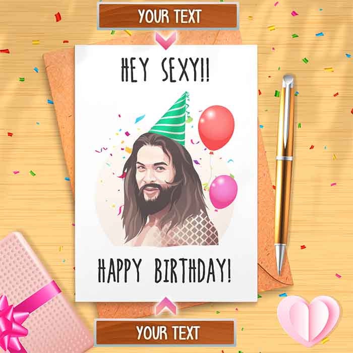 Funny Jason Momoa Carte Danniversaire Aquaman Game Of Etsy
